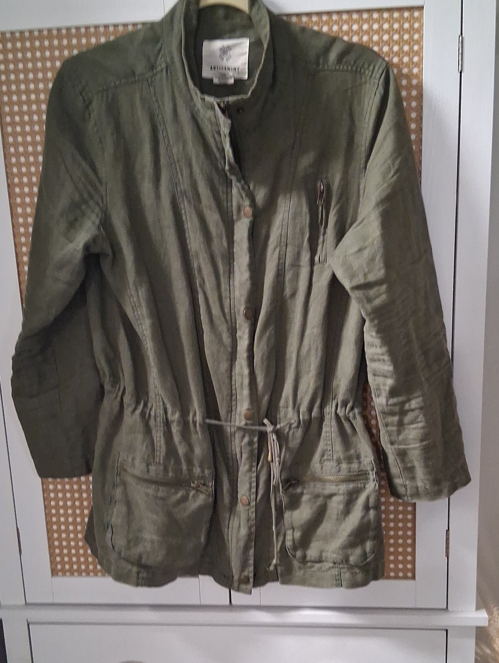 Artisan NY Olive Green Drawstring Utility Jacket